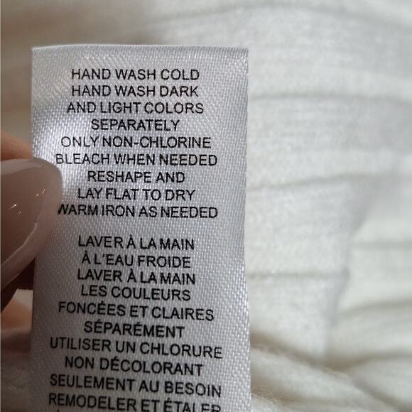 Industry Ribbed Varsity Sweater Small Dolman Sleeve Black and White Slouchy Soft - Picture 7 of 11